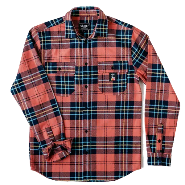 Tartan Check Shirt Coral Red / Multi