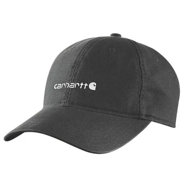 W's Canvas Embroidered Graphic Cap Black