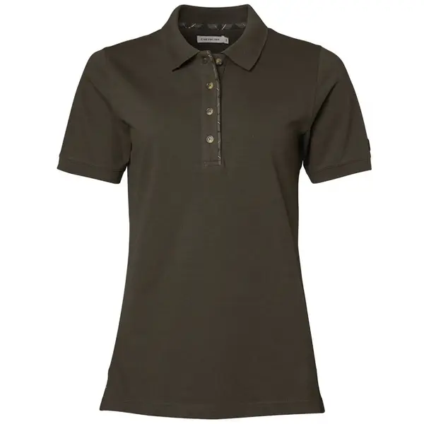 Gwyn Polo Shirt Women Leather Brown
