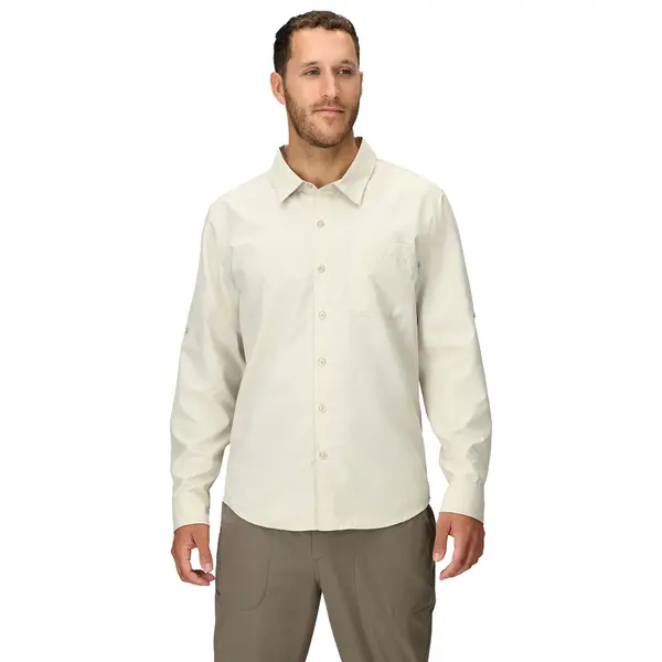 M's Airexchange Upf 40 Ls Shirt Birch Bark