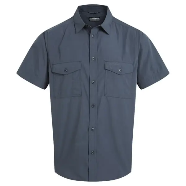 M's Kiwi Ii Short Sleeved Shirt Ombre Blue