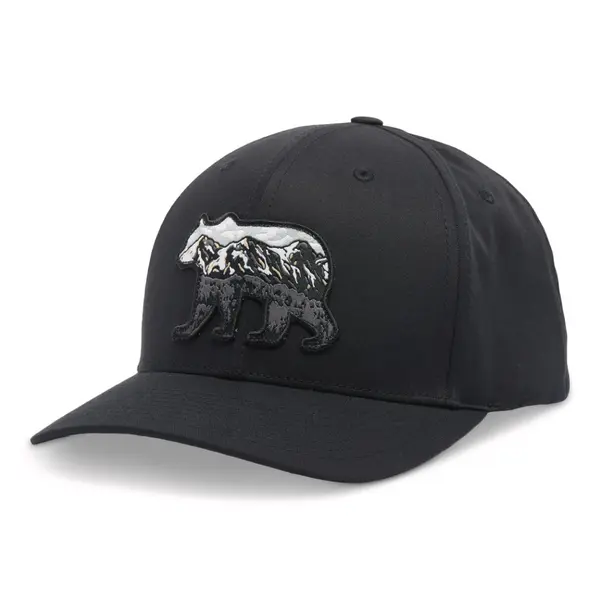 Lost Lager™ 3D Stretch Snap Back Black, Scenic Stroll