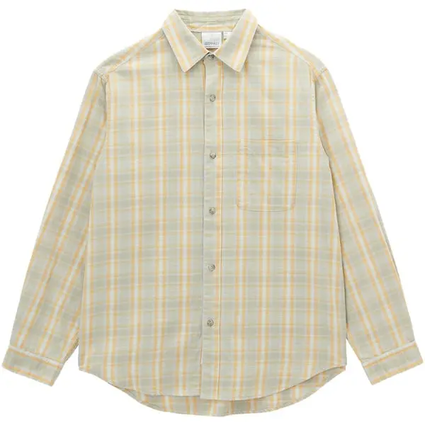 Checkered Ombre Shirt Mustard