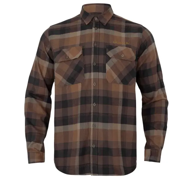 Asmund Langermet Skjorte Rust Brown Check