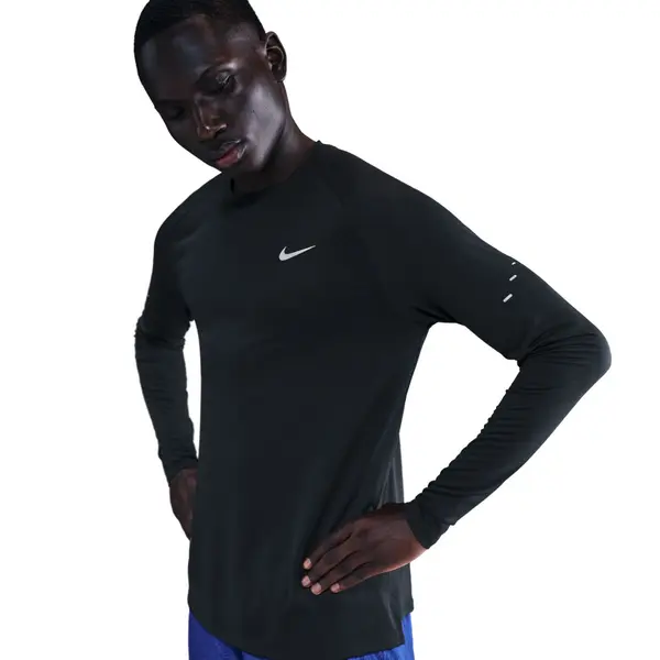 M's Stride Dri-Fit Adv Long-Sleeve Running Top Black/Reflective Silv