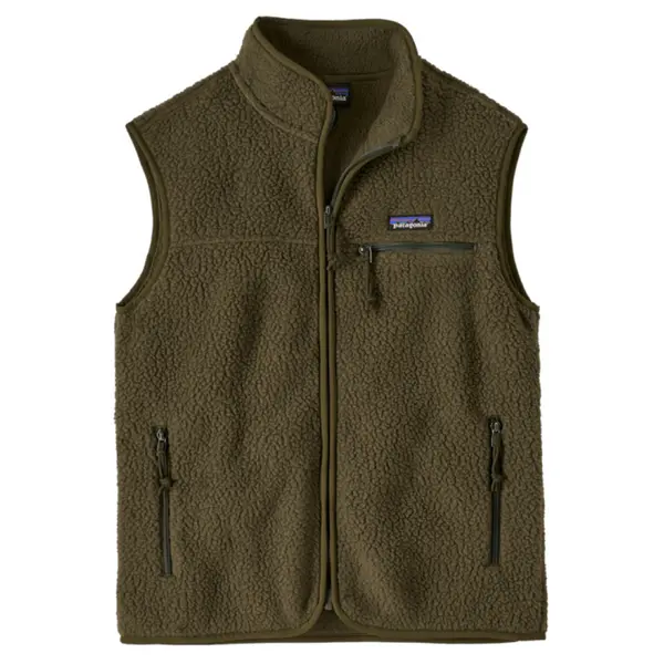 W's Retro Pile Vest Basin Green