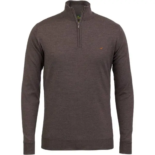 Norfolk Zip-Neck Chocolate
