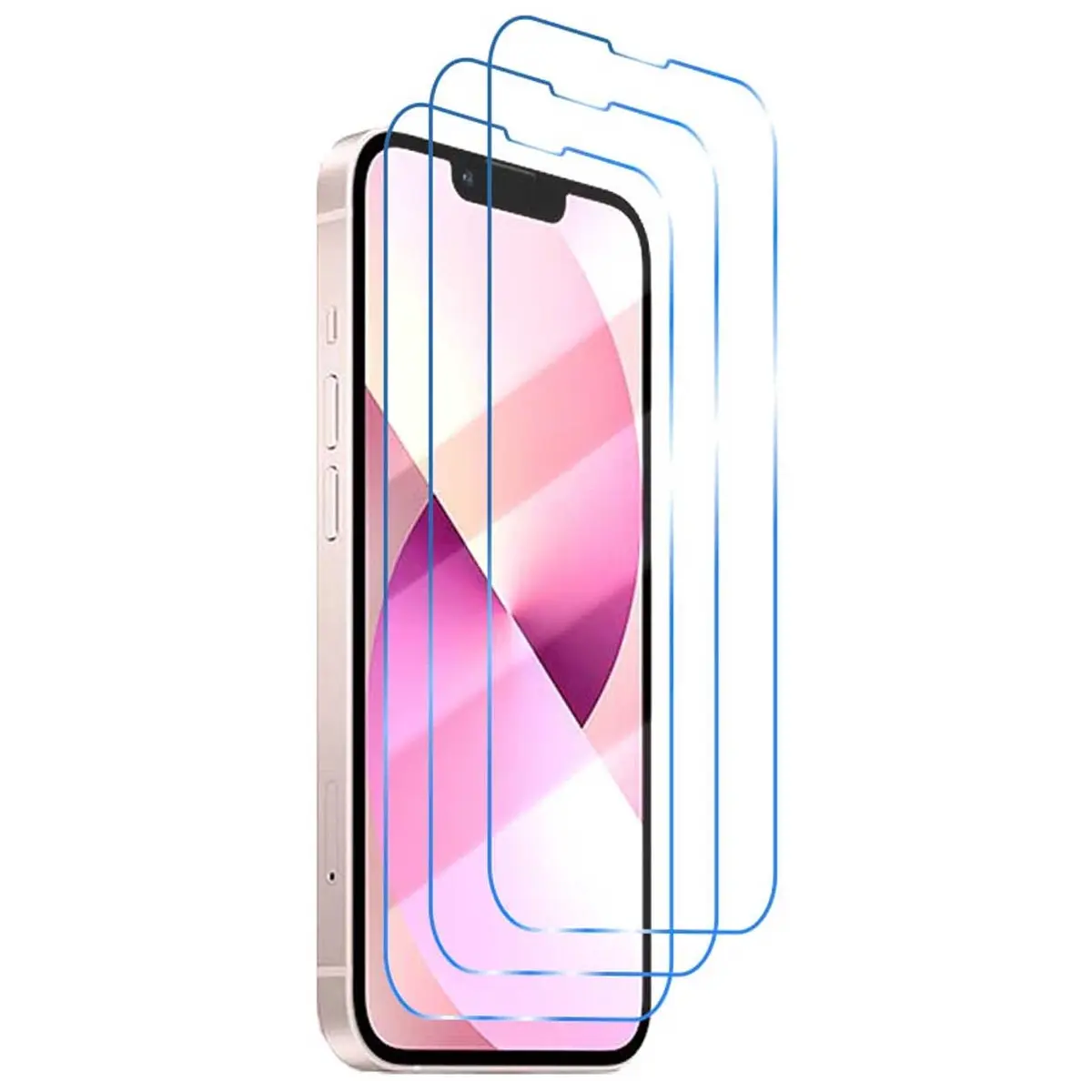 3-pack iPhone 14 Skjermbeskytter HD herdet glass