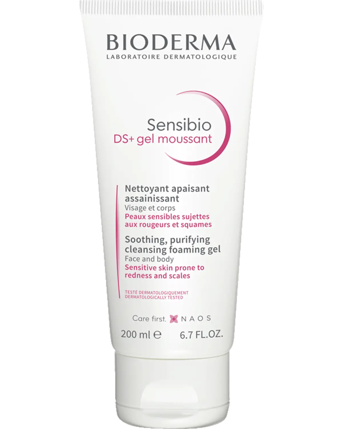 Bioderma Sensibio DS+ rensegel ansikt og kropp 200 ml