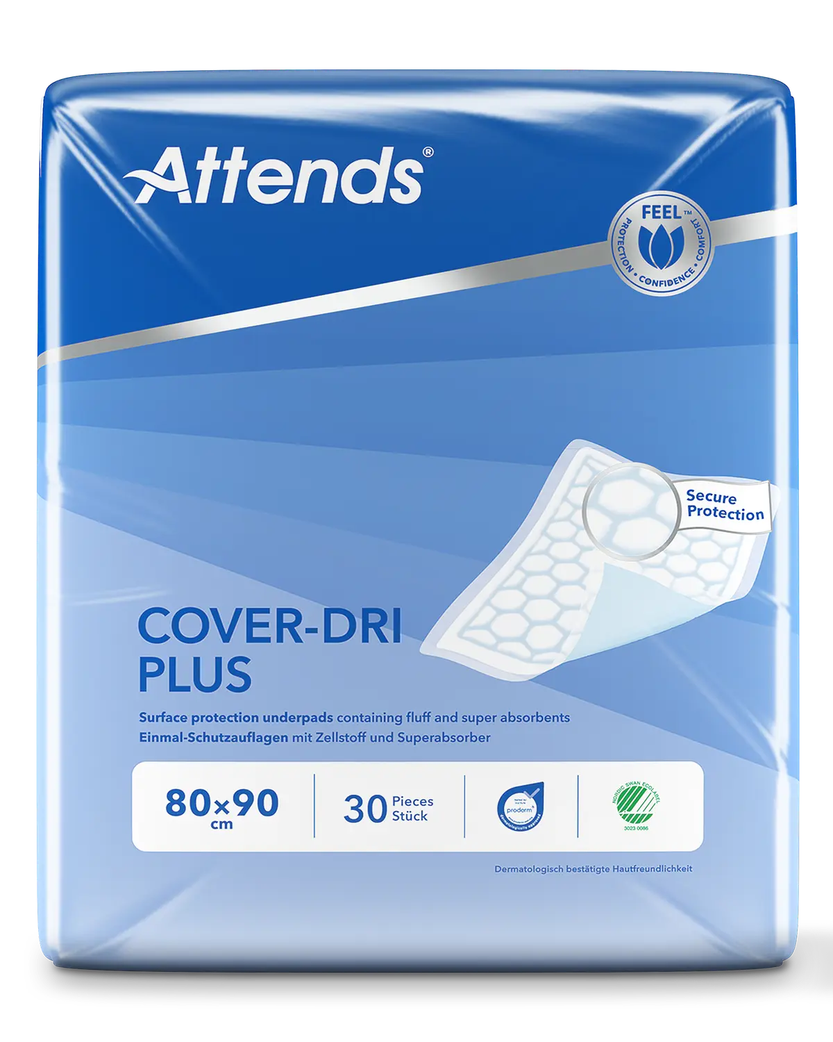 Attends Cover-Dri 80x90cm stol-/sengebeskyttelse 30 stk
