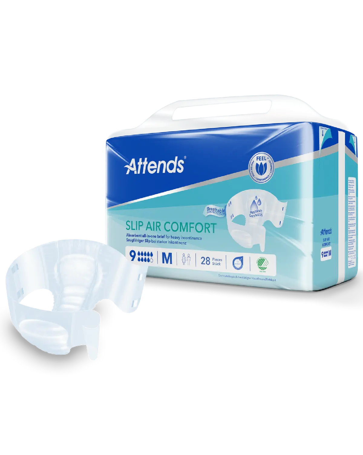 Attends Slip Air Comfort 9 M teipbleier 28 stk