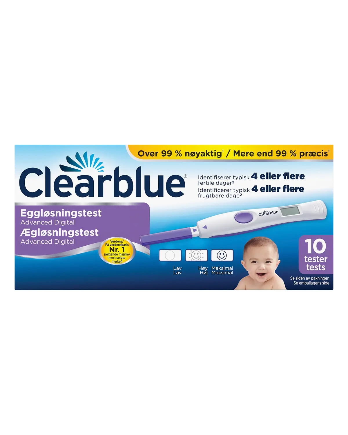 Clearblue eggløsningstest dobbel hormonindikator 10 stk