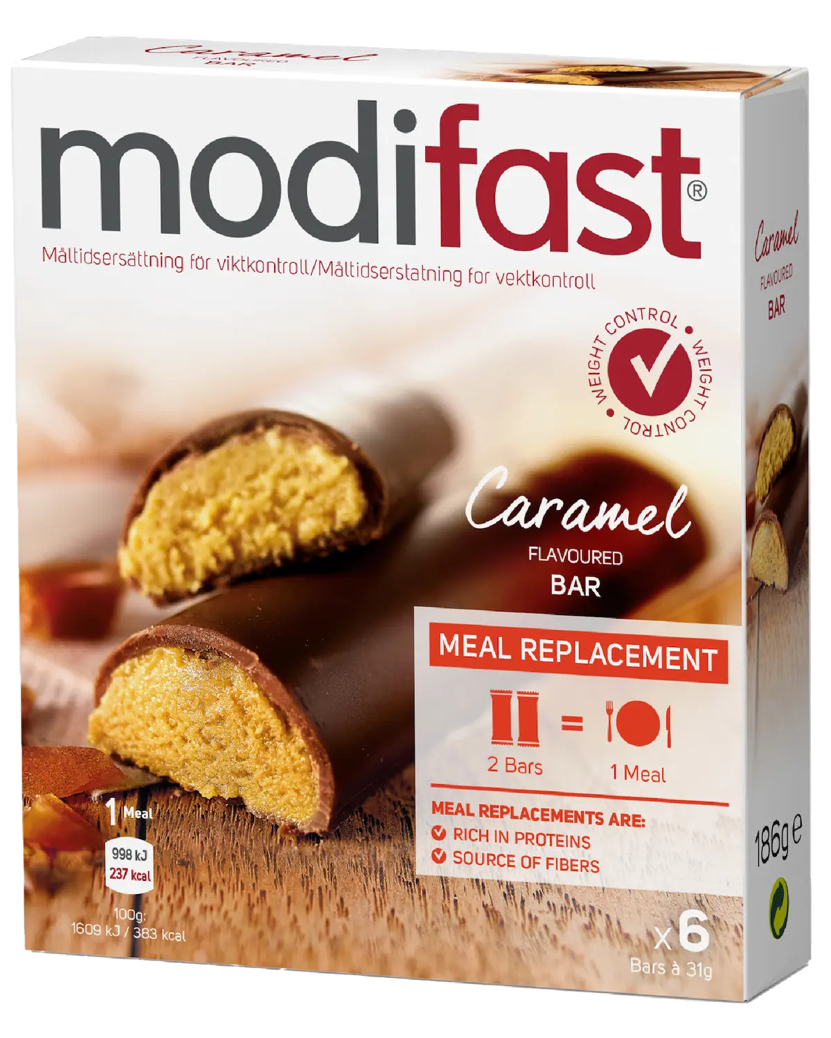 Modifast bar med karamellsmak 6x31 g