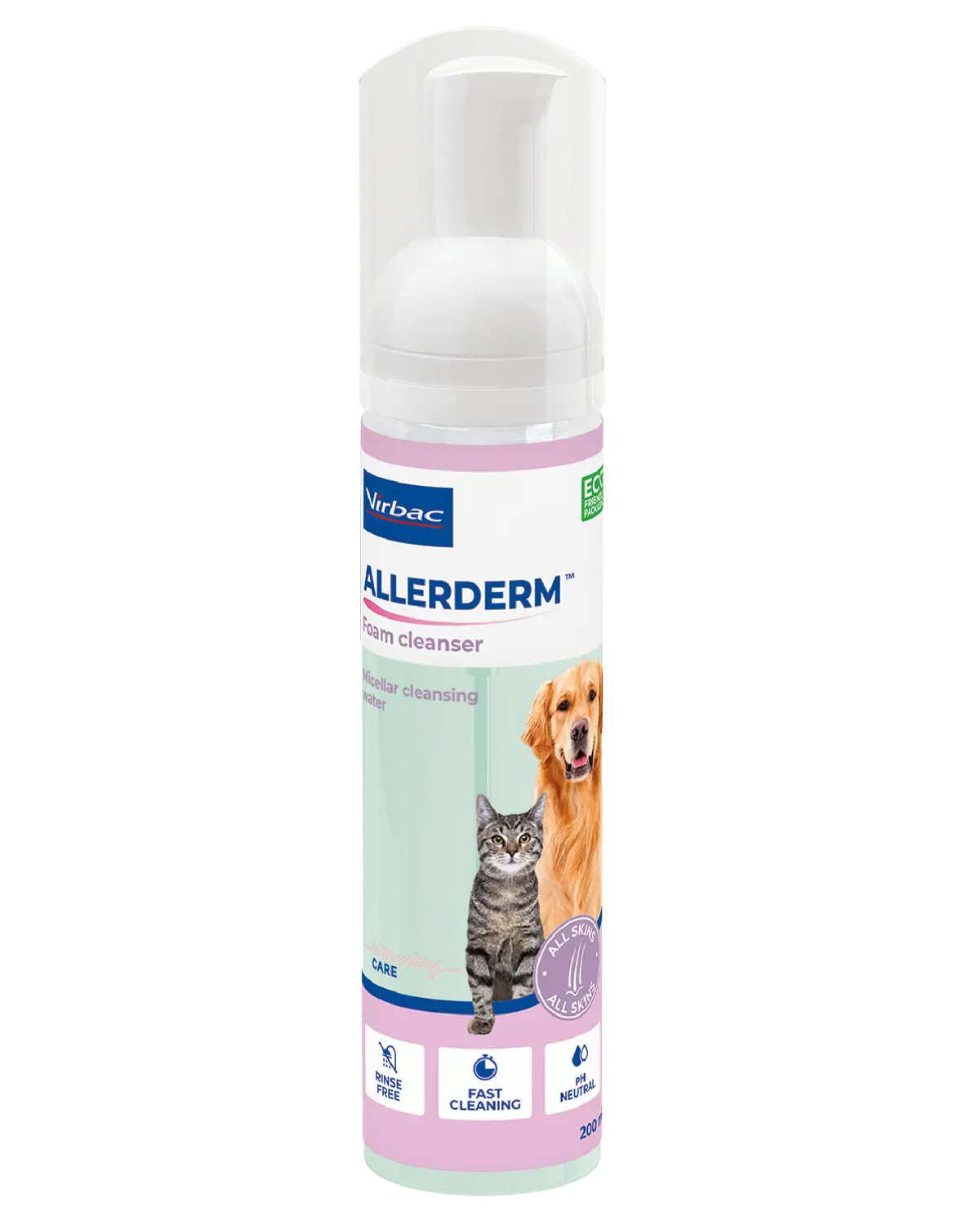 Allerderm Foam renseskum til dyr 200 ml