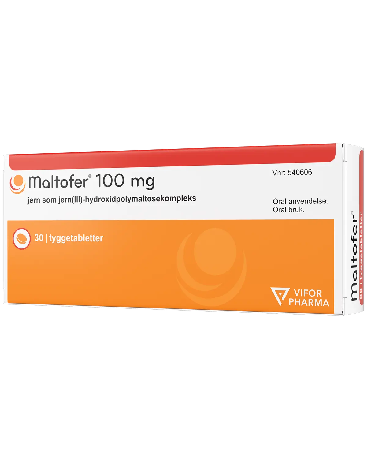 Maltofer 100 mg tyggetabletter 30 stk