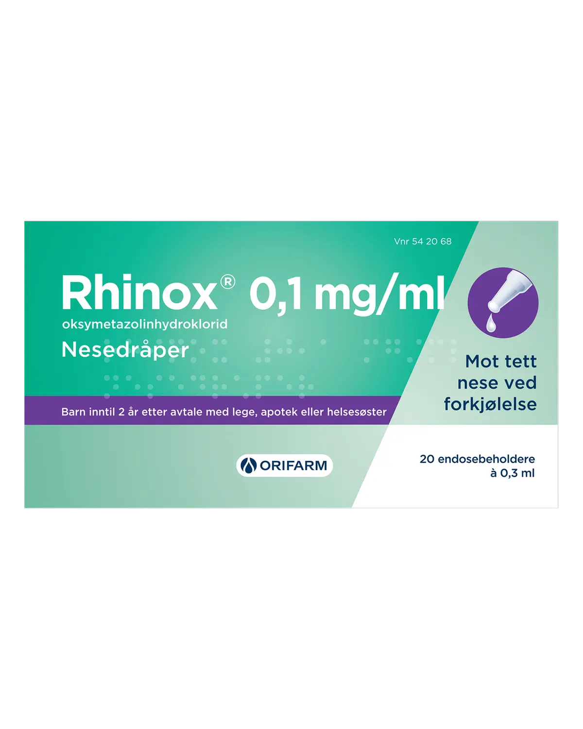 0,1 mg/ml nesedråper endosebeholder