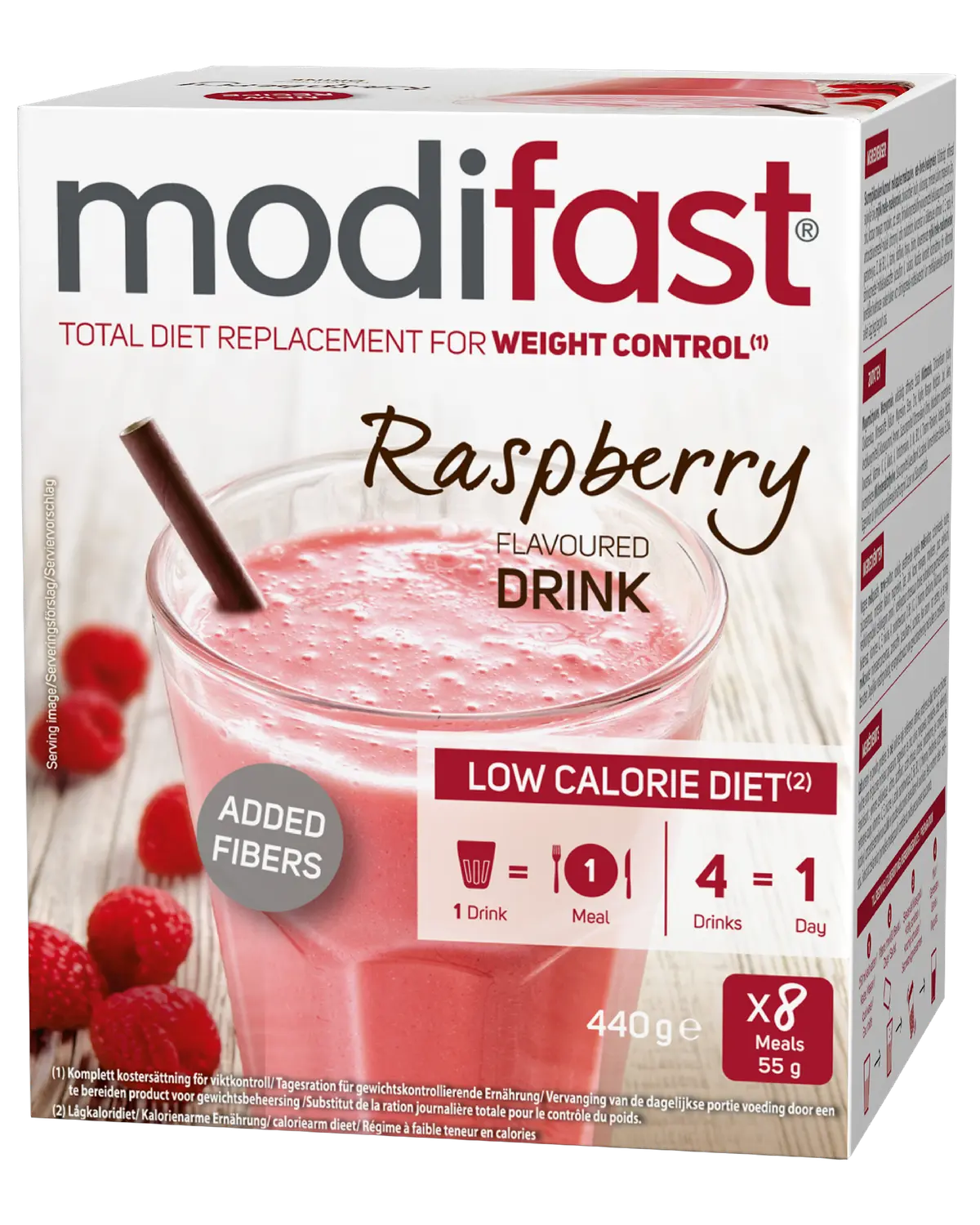 Modifast LCD shake med bringebærsmak 8x55 g