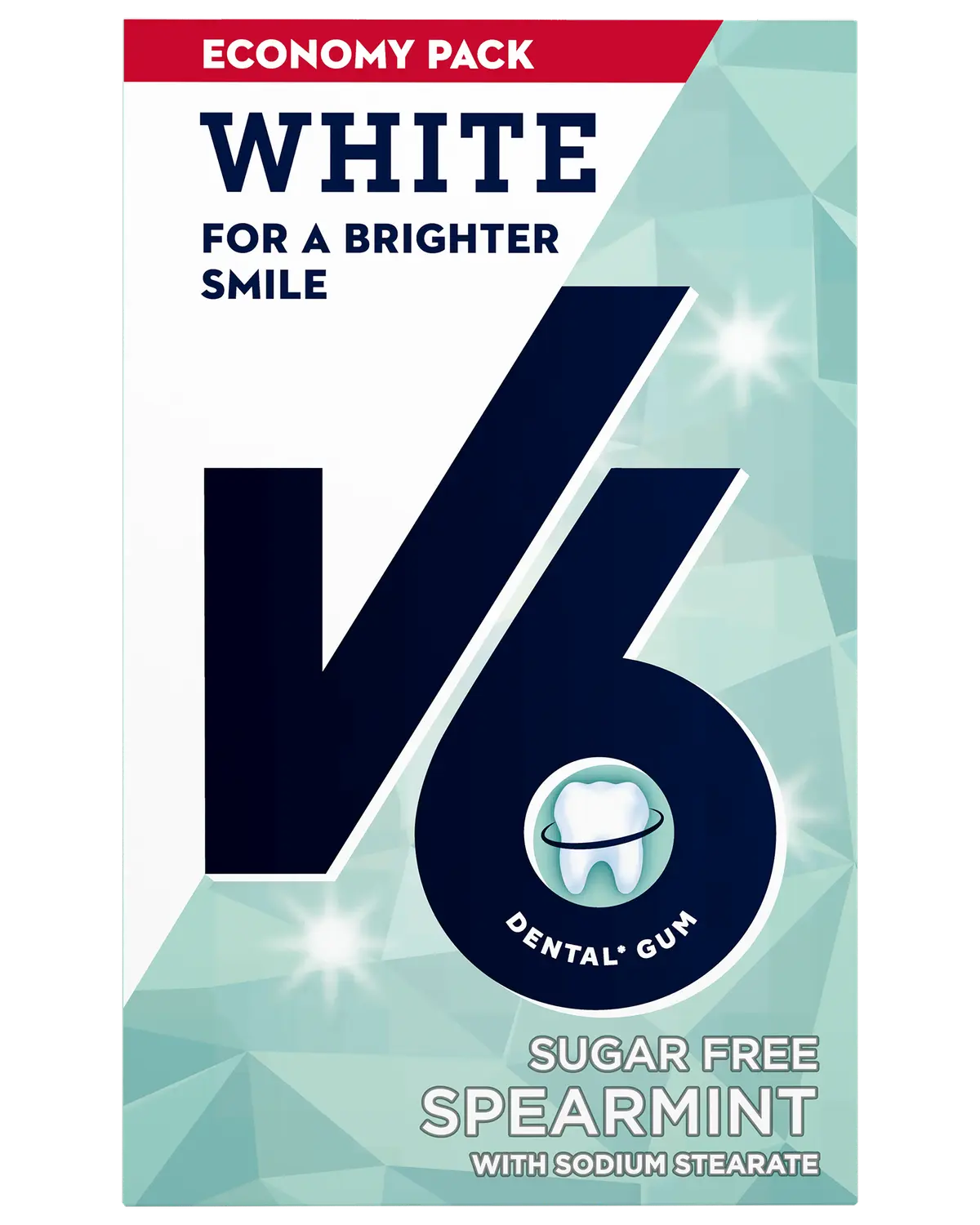 V6 White tyggegummi spearmint 72 g