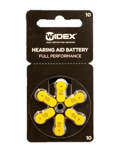 Widex batteri til høreapparat 10 6 stk