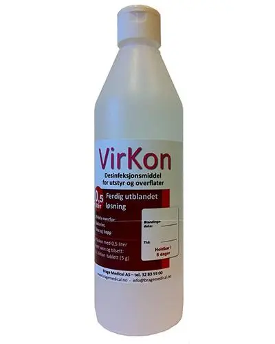 Virkon blandeflaske for desinfeksjonsmiddel 0,5 L 1 stk