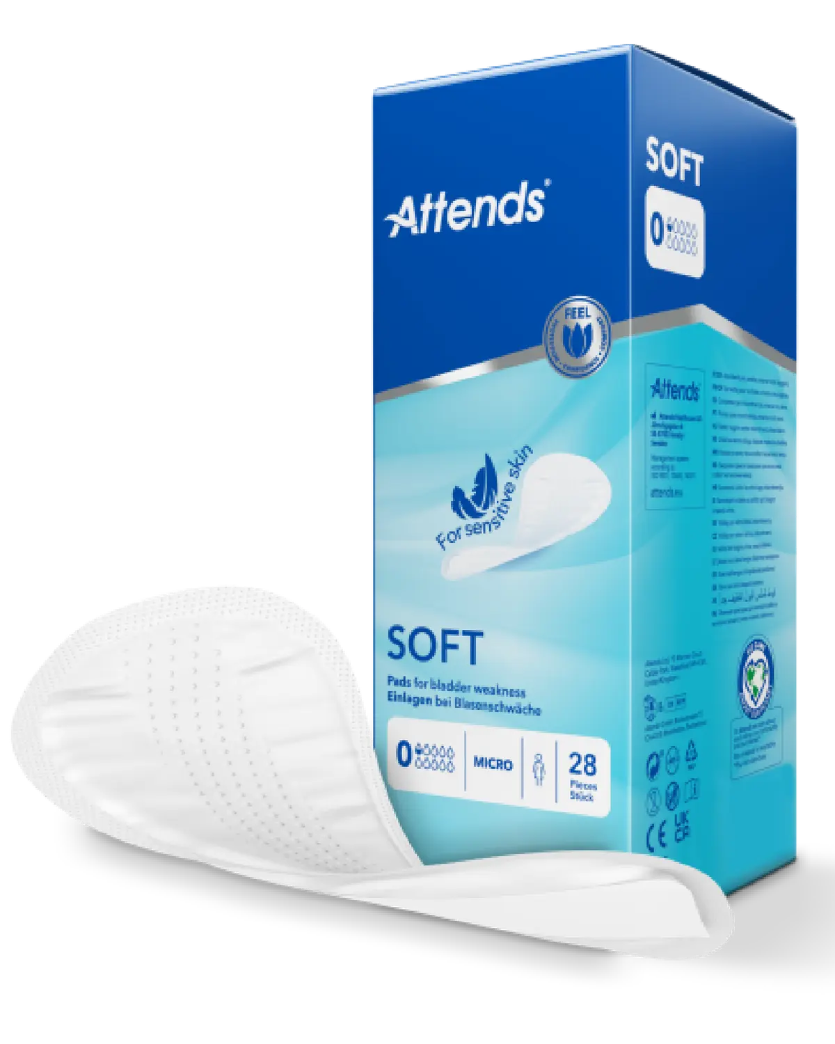 Soft 0 Micro truseinnlegg for urinlekkasje