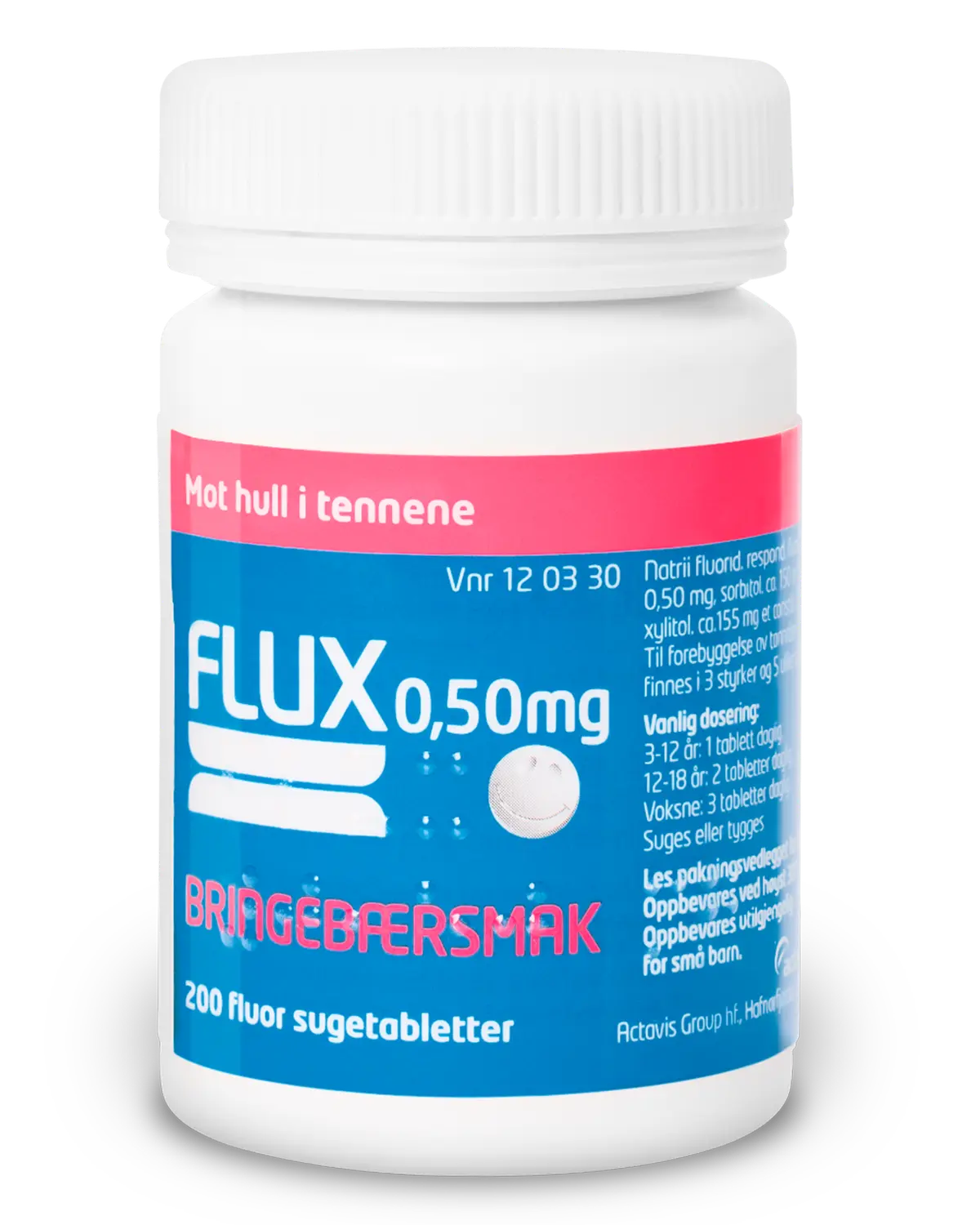 0,5mg sugetabletter bringebær