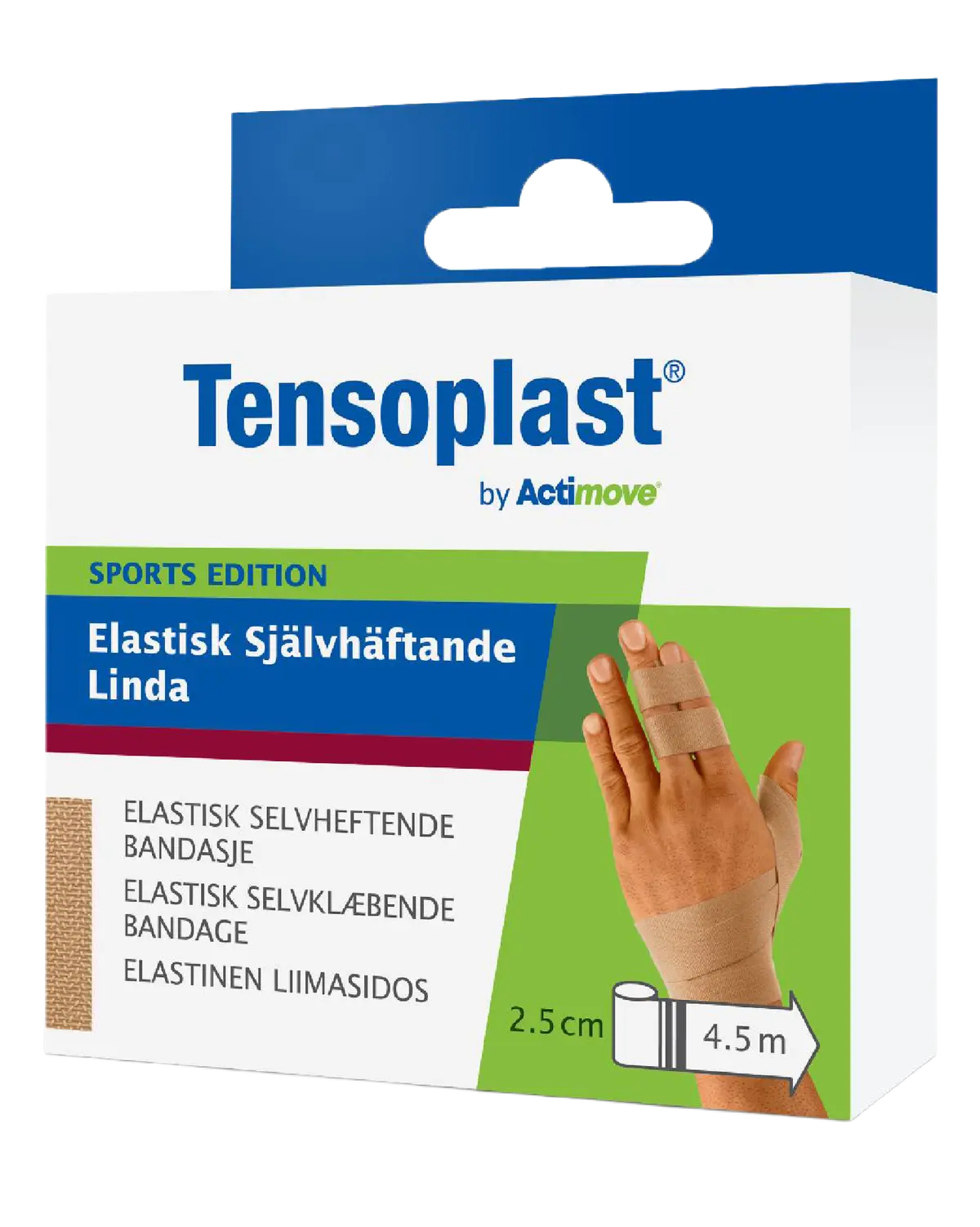 Tensoplast elastisk bandasje 2,5 cm x 4,5 m