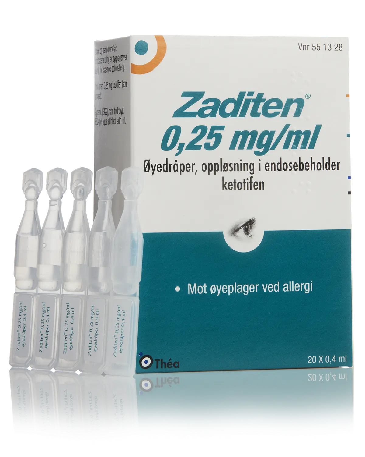 0,25 mg/ml øyedråper i endosebeholdere