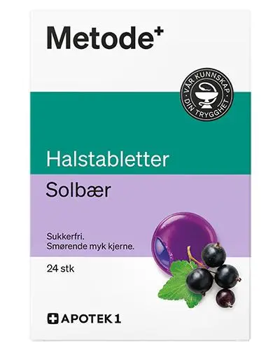 Metode halstabletter solbær 24 stk
