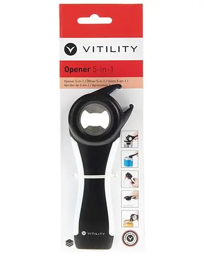 Vitility 5-i-1 flaske- og bokseåpner 1 stk
