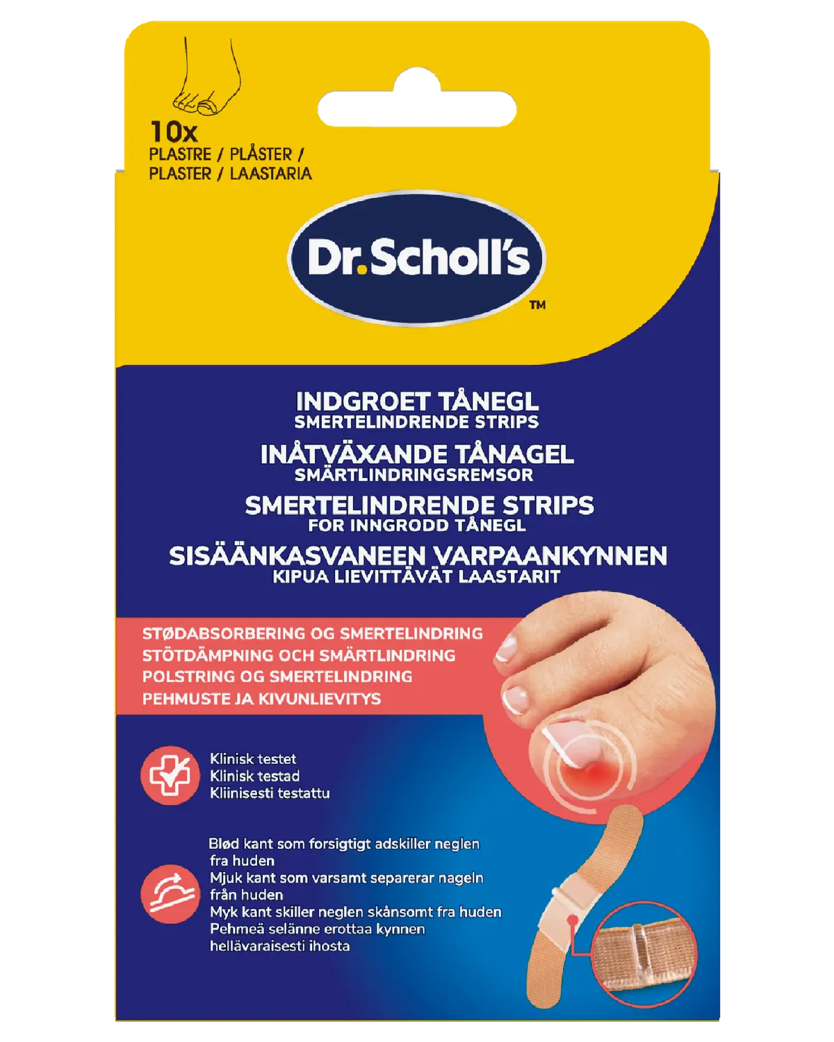 lindrende strips for inngrodd tånegl