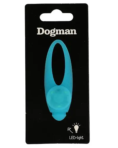 Dogman blinkelampe i silikon turkis 1 stk