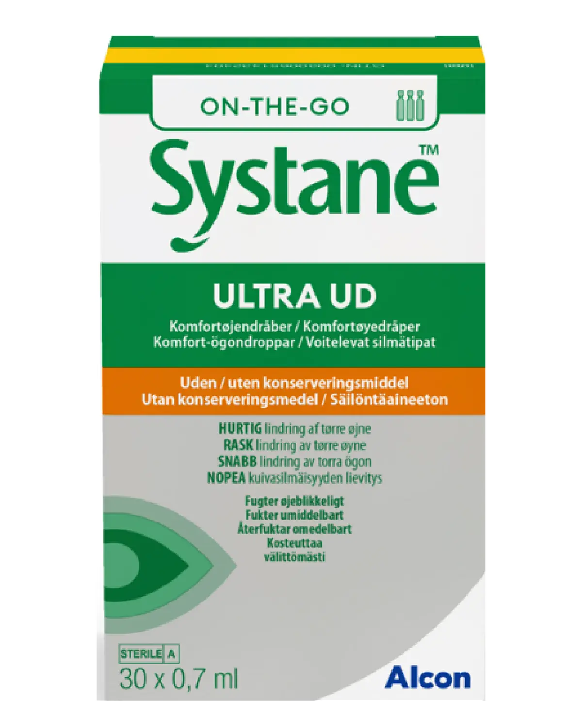 Systane Ultra UD komfortøyedråper uten konserveringsmiddel i endosebeholder 30x0,7 ml