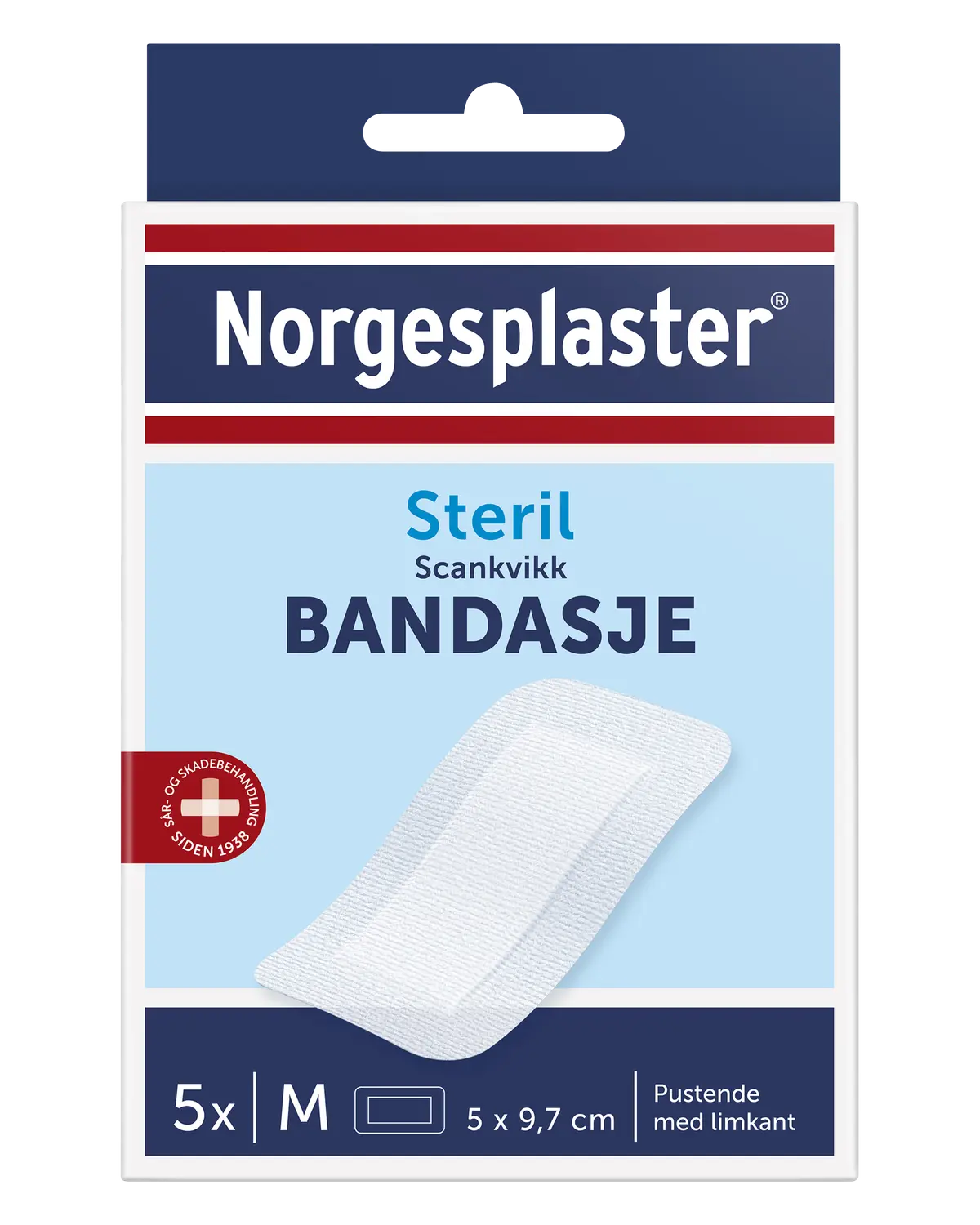 Scankvikk bandasje hvit 5x9,7cm