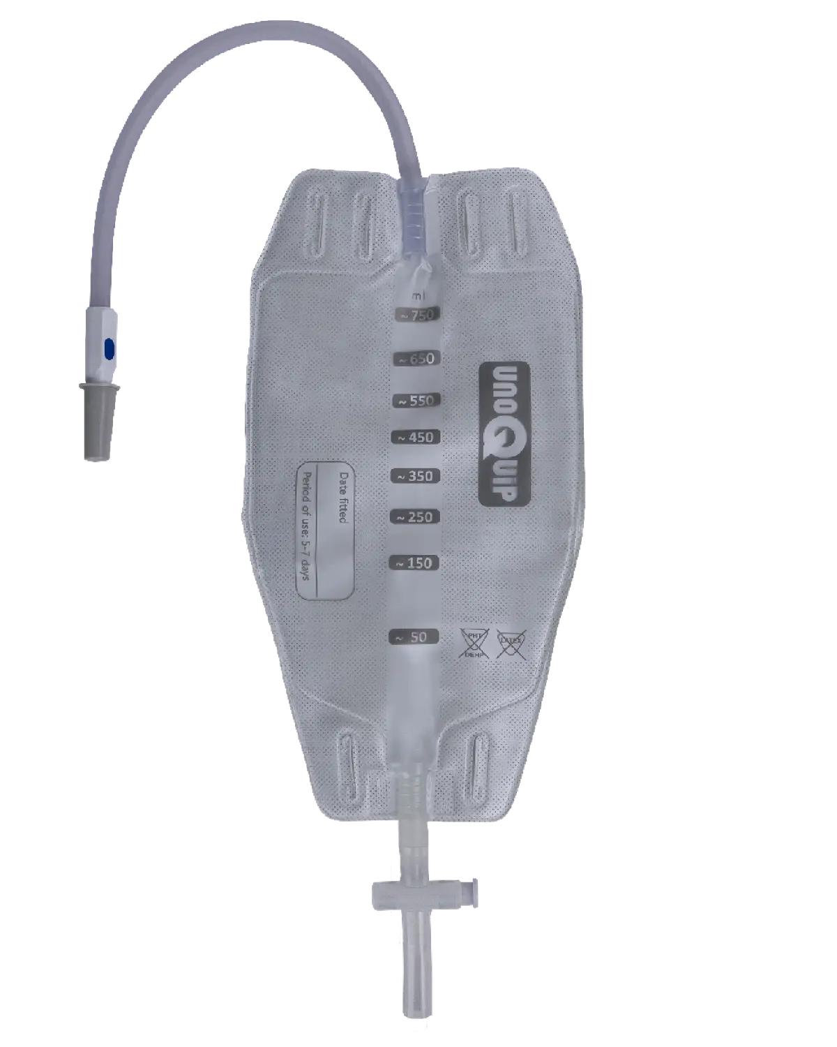 Unoquip benpose steril med dreieventil 750 ml / 9 cm 10 stk