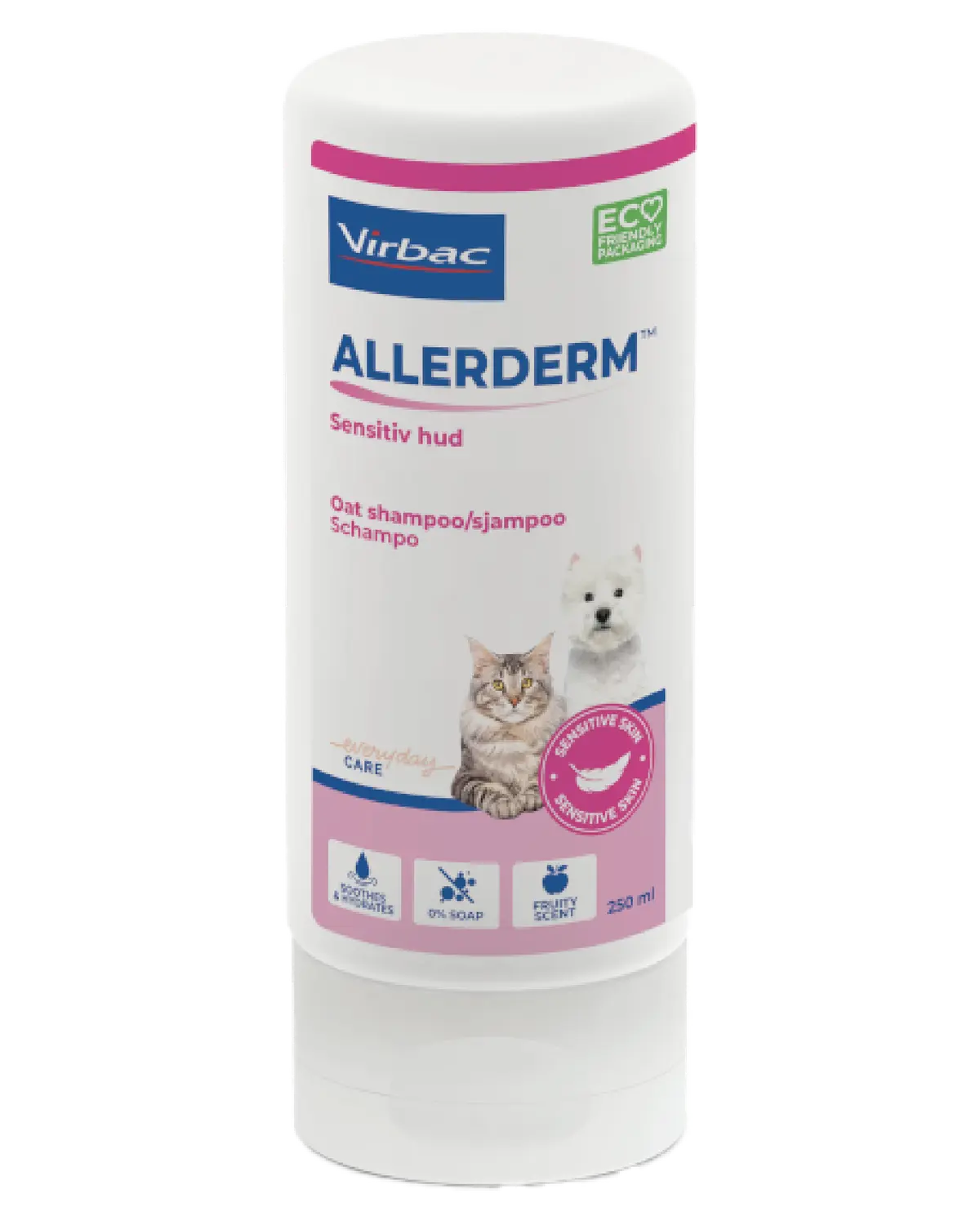 Allerderm Oat sjampo til dyr sensitiv hud 250 ml