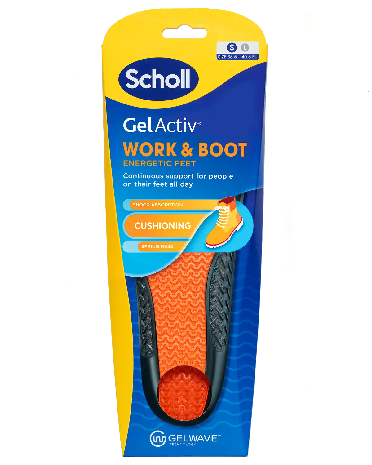Scholl GelActiv Work & Boot såler S (35,5-40,5) 1 par