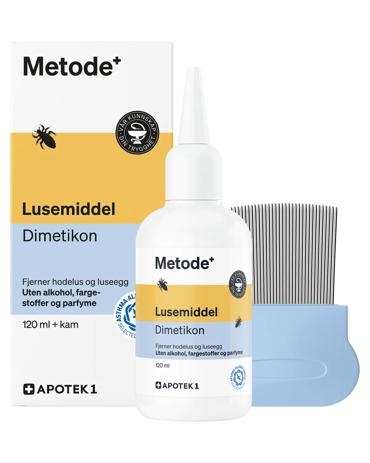 Metode lusemiddel med kam 120 ml