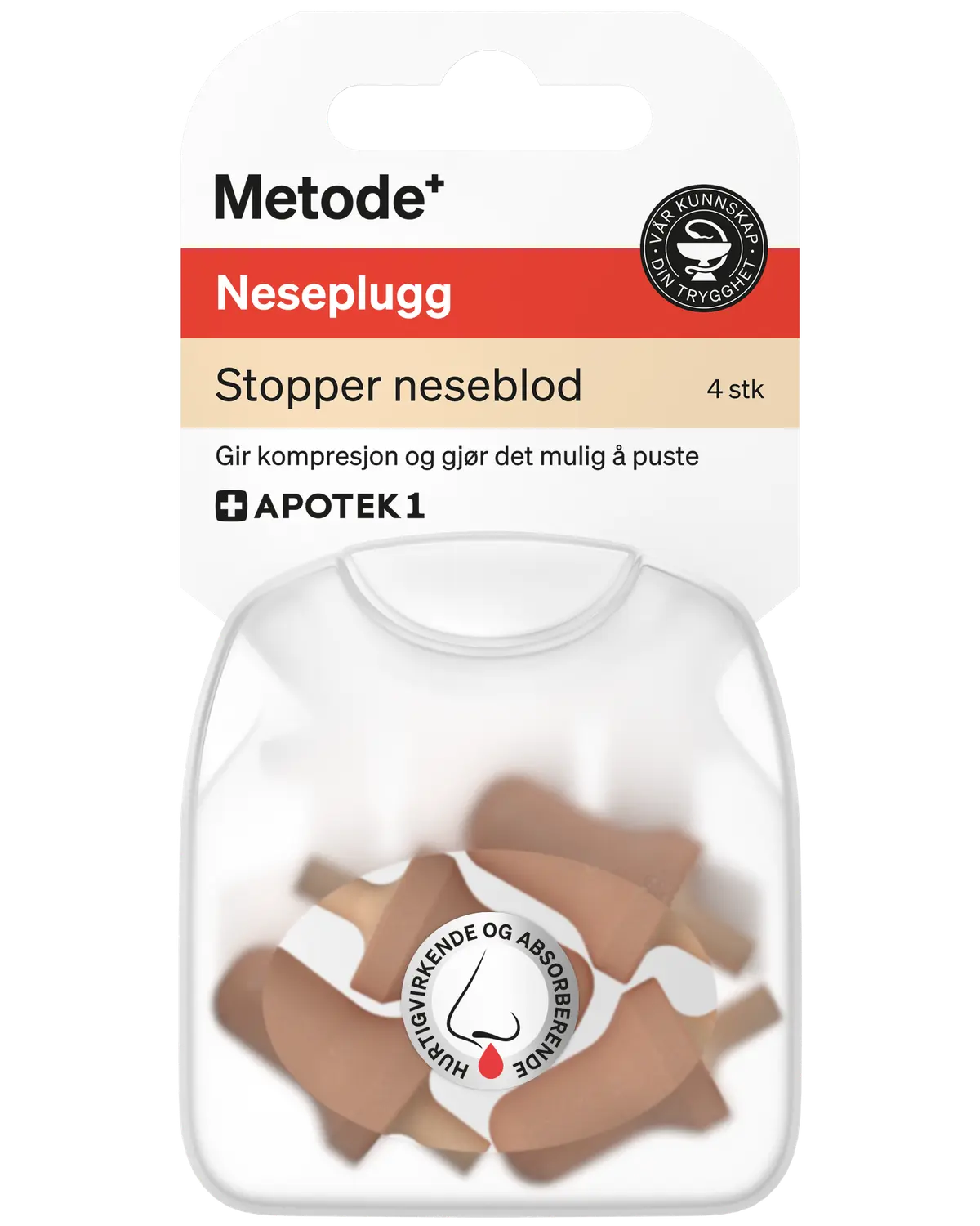 Metode neseplugg 4 stk