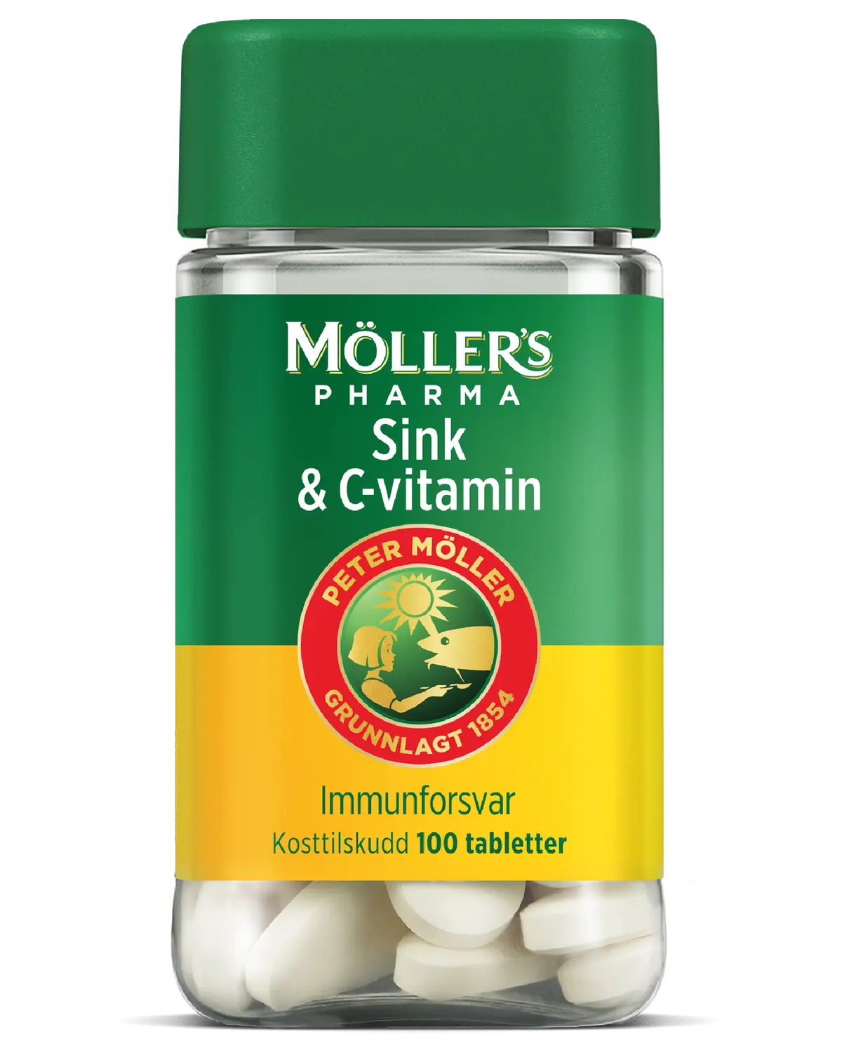 Möller's Pharma Sink & C-vitamin tabletter 100 stk