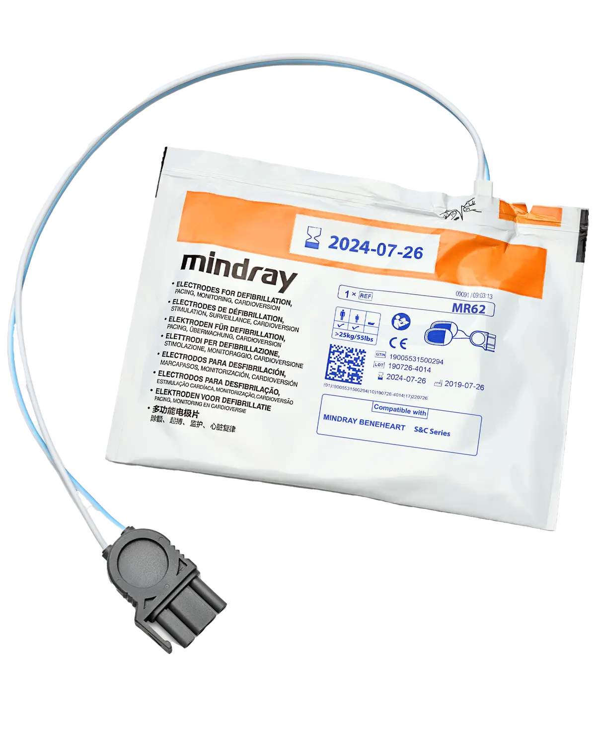 Mindray elektroder til Mindray C1 og C2 hjertestarter 1 sett