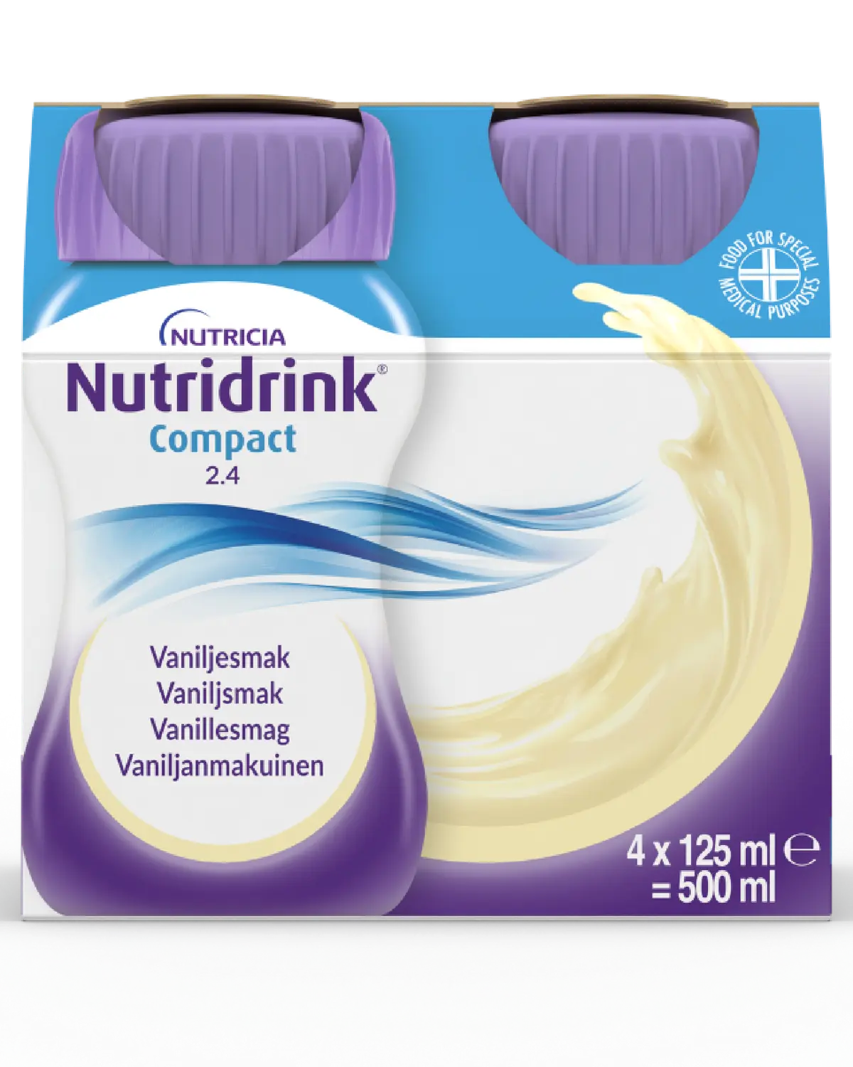 Nutridrink Compact næringsdrikk vanilje 4x125 ml