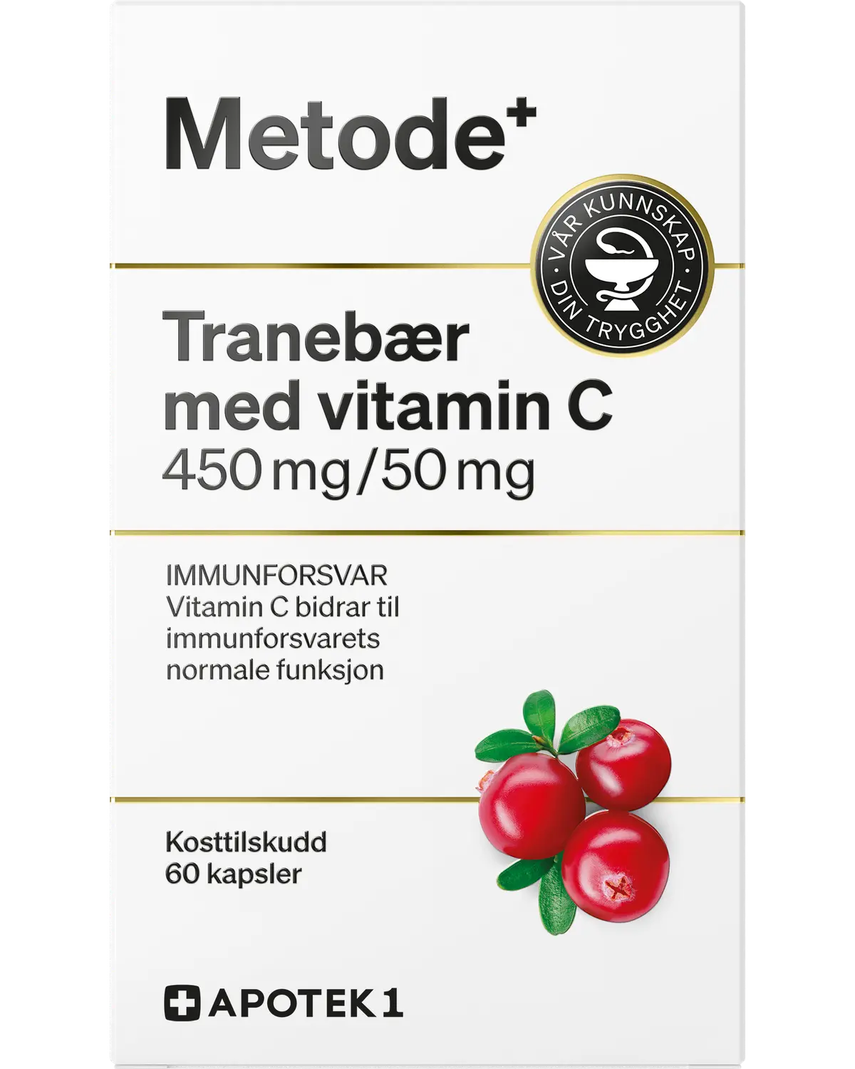 Metode tranebær med vitamin C kapsler 60 stk