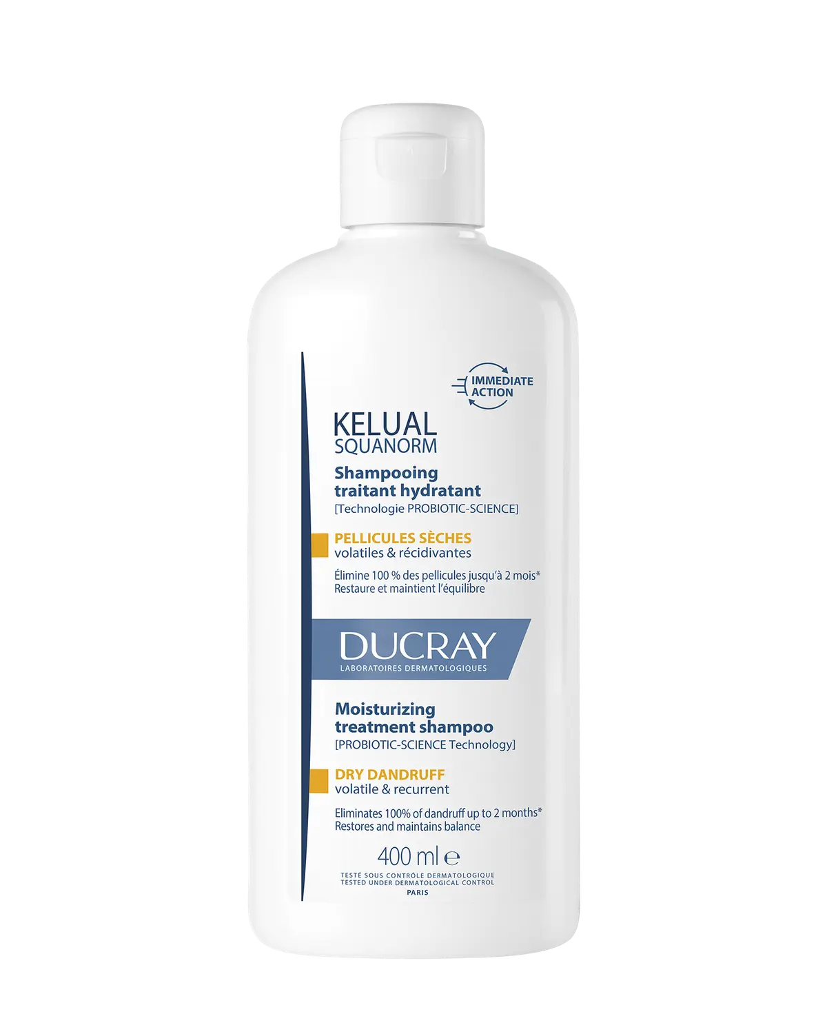 Ducray Kelual Squanorm Dry sjampo til tørr flass 400 ml