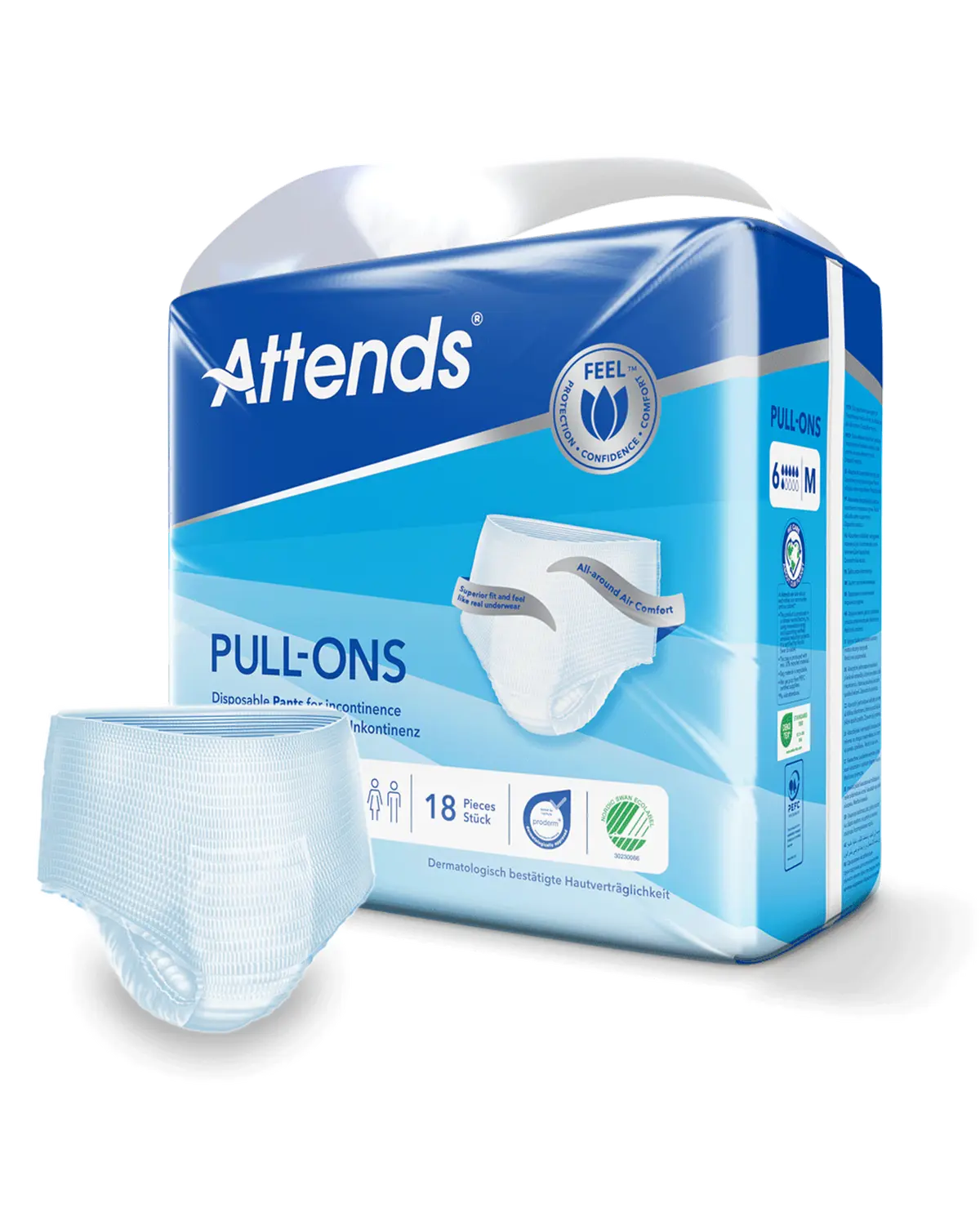 Attends Pull-Ons 6 M bleiebukse for urinlekkasje 18 stk