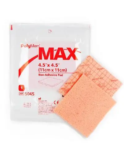 PolyMem Max bandasje uten fikseringstape 11 x 11 cm 10 stk