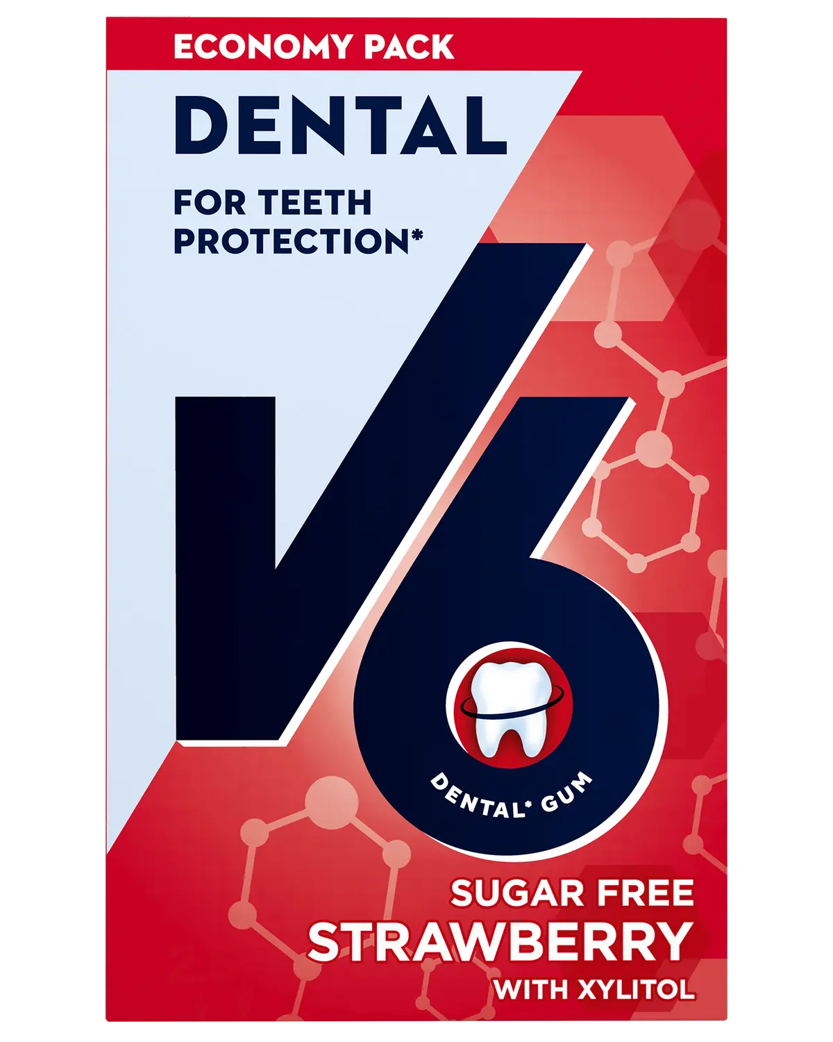 V6 Dental tyggegummi jordbærmint 70 g