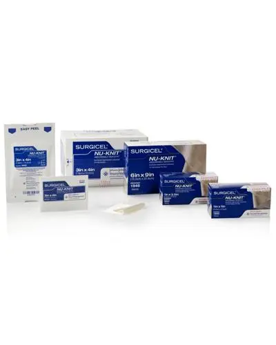 Surgicel Nu-Knit blodstoppende bandasje 5x7,5cm 10 stk