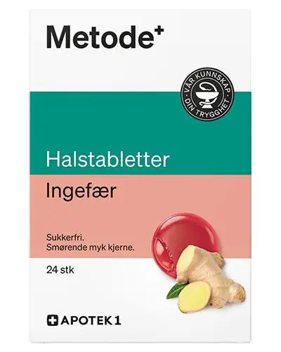 Metode halstabletter ingefær 24 stk