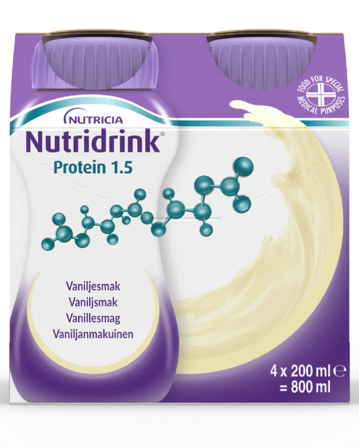 Nutridrink Protein næringsdrikk vanilje 4x200 ml